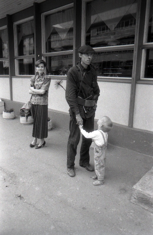 Korstnapühkija lapsega.