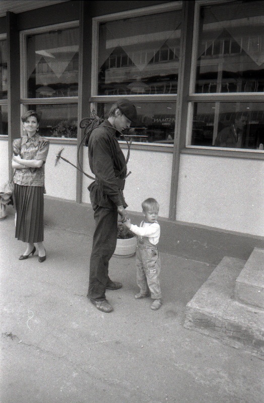 Korstnapühkija lapsega.