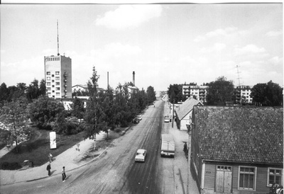 Foto.  Pioneeride tänava vaade põhja 1984.a.  duplicate photo