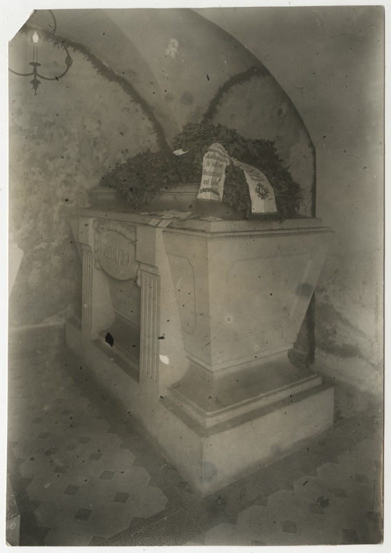 Johann Sebastian Bach, saksa helilooja, foto sarkofaagist Johannese kirikus Leipzigis