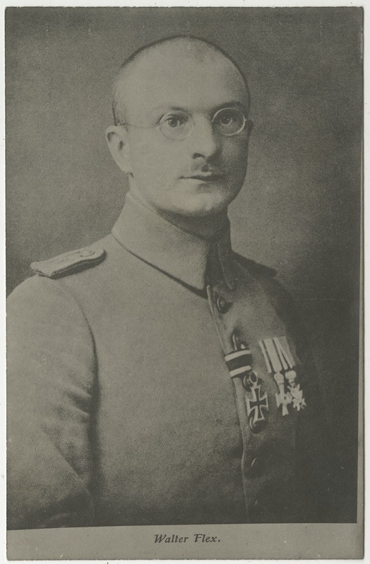 Walter Flex, saksa kirjanik, leitnant, portreefoto