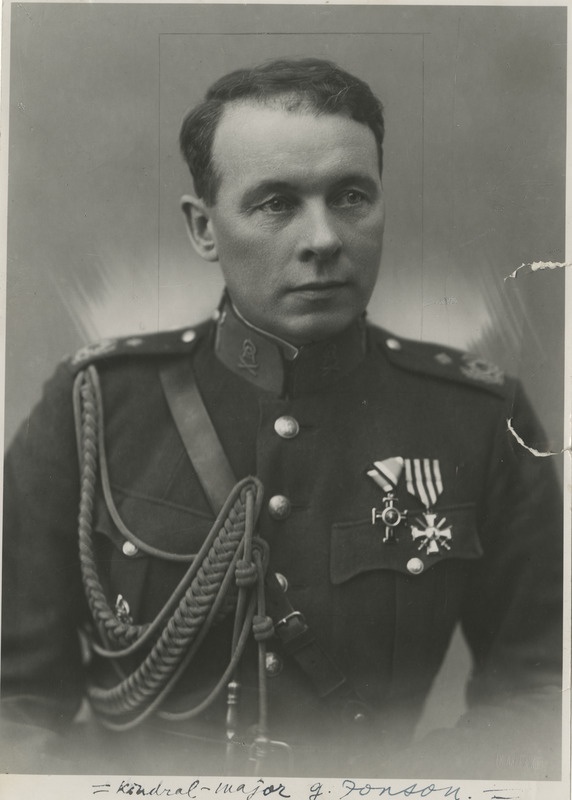 Gustav Jonson, eesti sõjaväelane, ratsapolgu ülem, kindral-major, sisekaitseülem,  portreefoto