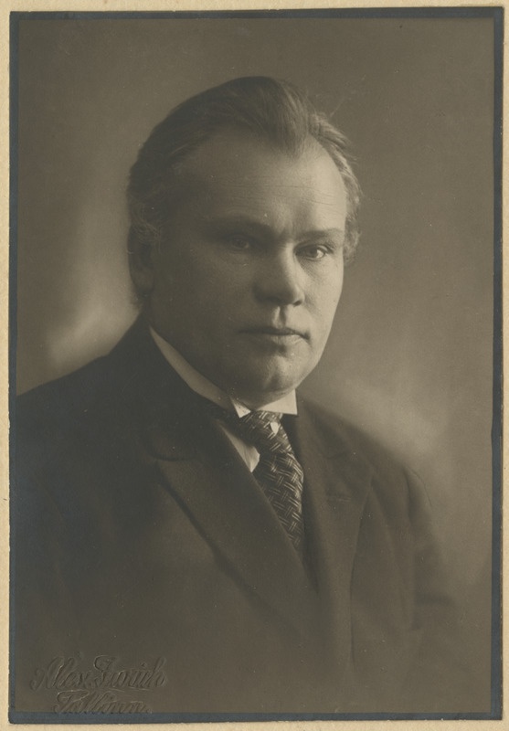 John Kalm, kooliõpetaja, seltskonnategelane, (endine põllutöökooli õpetaja), agronoom, portreefoto