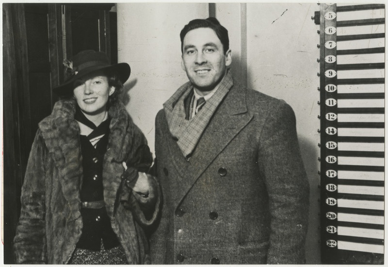 Ameerika filminäitleja George O'Brien ja tema abikaasa Marguerite Churchill Tallinnas hotellis 1934. aastal