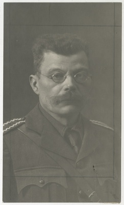 Eesti rahvaväe 3. diviisi ülem, kindralmajor Ernst Põdder. Väljaanne "Sõdur" 1919. a. Portreefoto.  duplicate photo