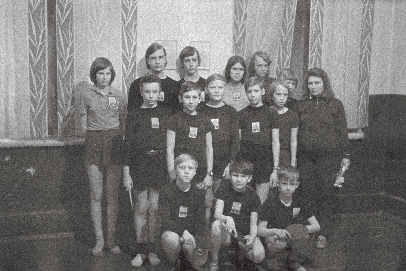 Treener Evelin Lestal koos oma kasvandikega.