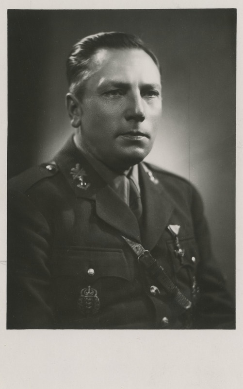 kol.-ltn. Waldemar(Voldemar) Tamm, eesti sõjaväelane, 4. Suurtükiväe grupi ülem, portreefoto
