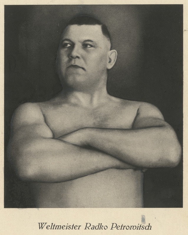 Karl Tomberg (esinejanimi Radko Petrowitch) eesti meister maadluses, foto