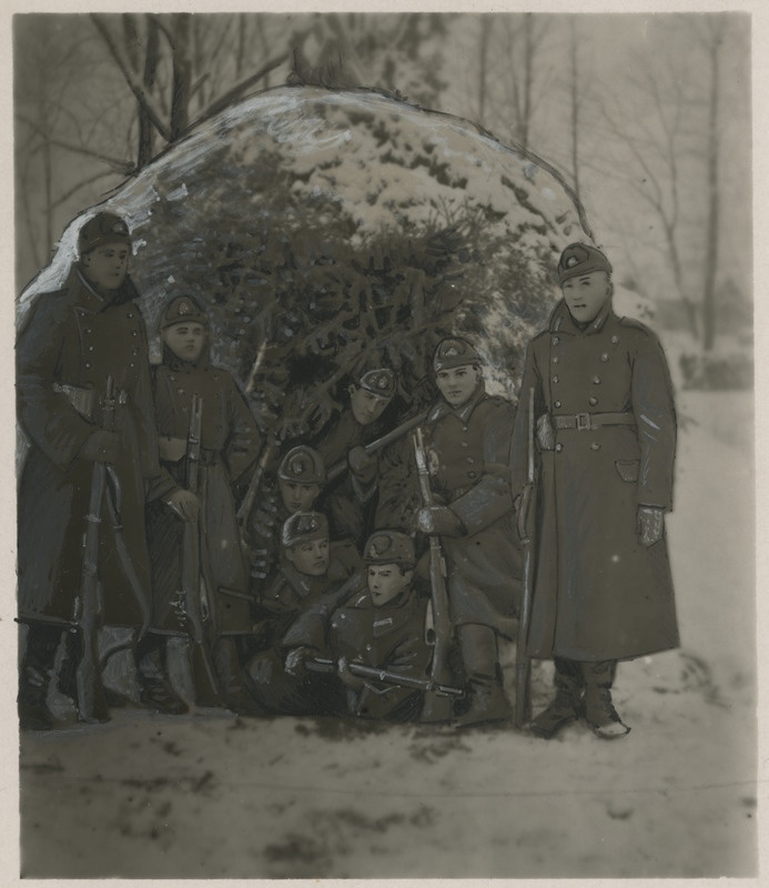 Eesti 2. diviisi väeosade talvisteks õppusteks lumeonni ehitamise harjutamine jaanuaris 1931