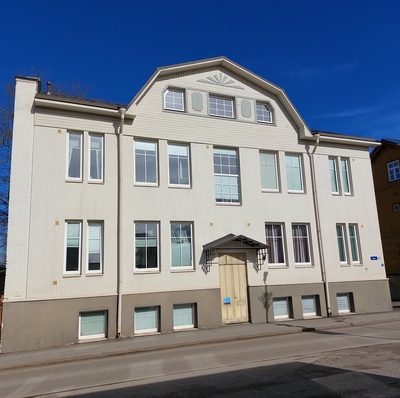 Apartment and hotel "Narva" in Tallinn Kalamaja Soo 46, facade view. Architect Aleksander Citizens rephoto