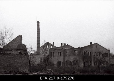 Ruins of a. Frederking soap factory in Tartu Aleksandri t. 1944  duplicate photo