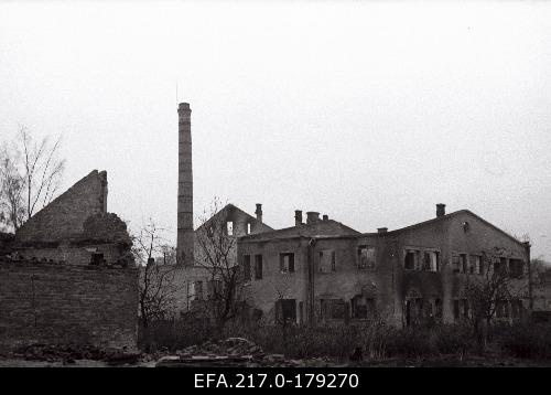 Ruins of a. Frederking soap factory in Tartu Aleksandri t. 1944