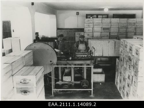 A. Frederking soap factory packing room in 1939