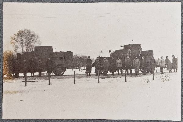 foto, Soomusautod "Vibuane" ja "Kalevipoeg", jaanuar 1919.