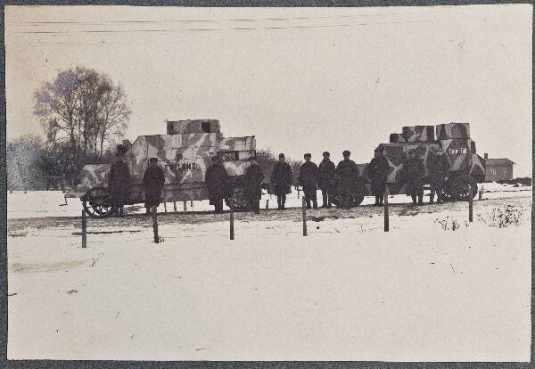 foto, Soomusautod "Erilane ja Suur Tõll", jaanuar 1920.