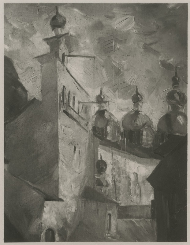 Eduard Timbermani maalitud Petseri kloostri vaade