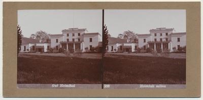 stereofoto, Paistu khk, Heimtali mõis, peahoone, u 1905 foto J. Riet  duplicate photo