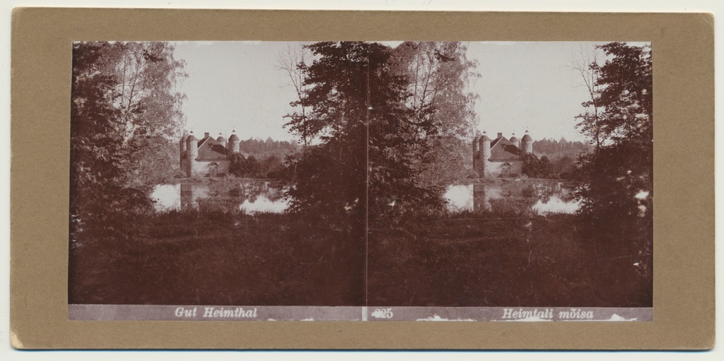stereofoto, Viljandimaa, Heimtali mõis, viinaköök (juustukoda), u 1905