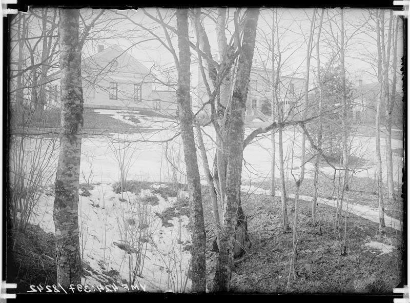 fotonegatiiv, Paistu khk Heimtali mõis, park, peahoone 1903 foto J.Riet