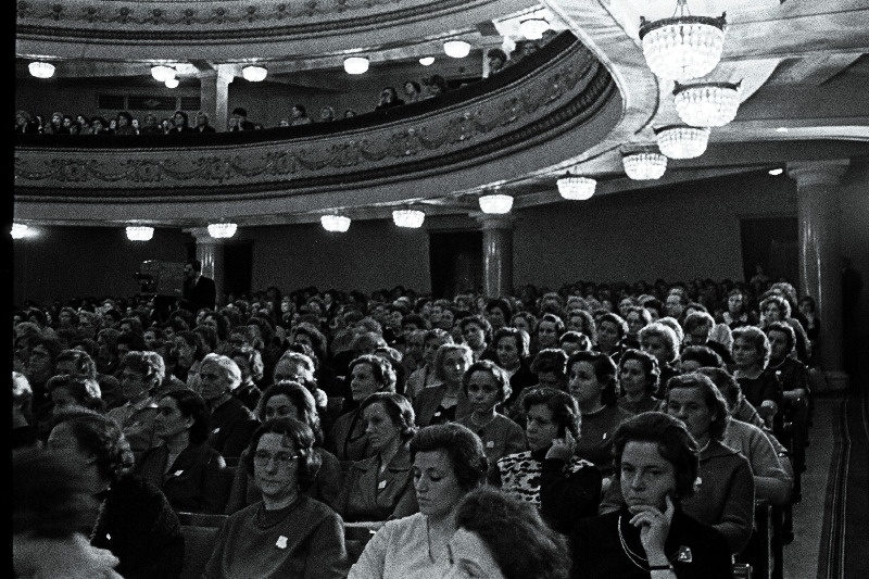 Vaade saali Nõukogude Eesti naiste kongressi ajal.