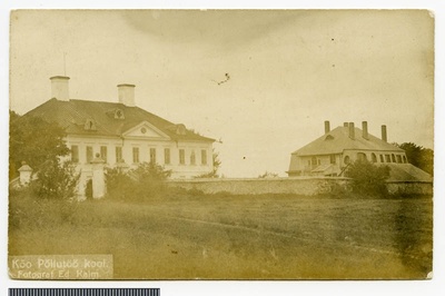 fotopostkaart, Pilistvere khk, Kõo Põllutöö Kool, u 1915, foto E. Kalm  duplicate photo