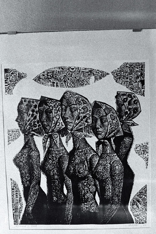 Herald Eelma. Tüdrukud. Linool. 1969.
