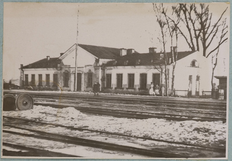 Sõjapurustused ja taastamine Eesti raudteel: Rakvere uus jaamahoone, 1940. aastad.