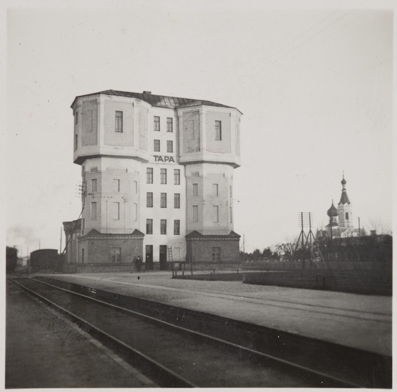 Pilte Eesti raudteedelt: Tapa raudteejaama veetorn, 1930.aastad