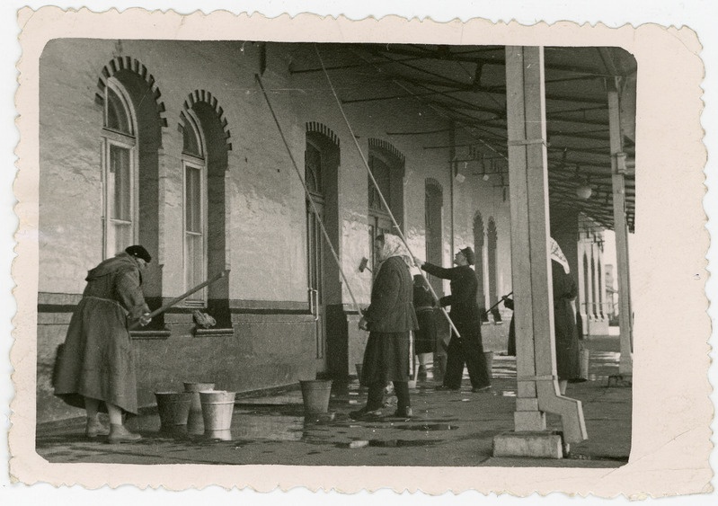 Jaamahoone pesemine Tallinnas Balti jaamas, 1950. aastad