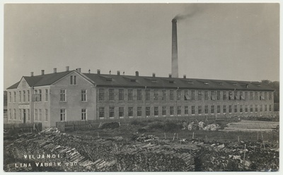 foto, Viljandi, linavabrik u 1920 F J.Riet  duplicate photo