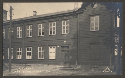 foto albumis, Viljandi, Väike tn 12, Saksa gümnaasium, u 1930 (siin 1923-st), foto J. Riet  duplicate photo