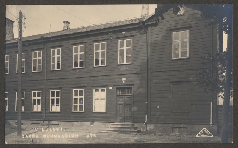 foto albumis, Viljandi, Väike tn 12, Saksa gümnaasium, u 1930 (siin 1923-st), foto J. Riet
