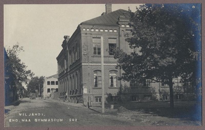 foto, Viljandi, Maagümnaasium, Jakobsoni tn tiib, u 1920  duplicate photo