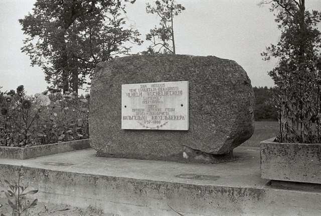 Poet W. C. Küchelbecker monument stone Ida-Viru county Avinurme municipality Avinurme alevik