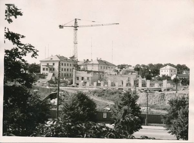 Teater Vanemuine, ehitamine. Vaade Lille mäelt.  Tartu, 1961.  duplicate photo