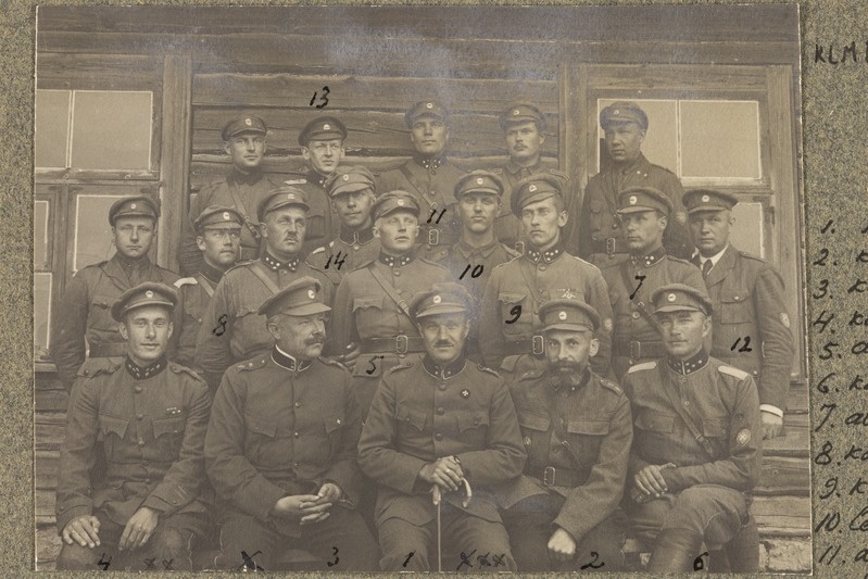 foto, Eesti ohvitserid suurtükiväe polügonil, 1921.