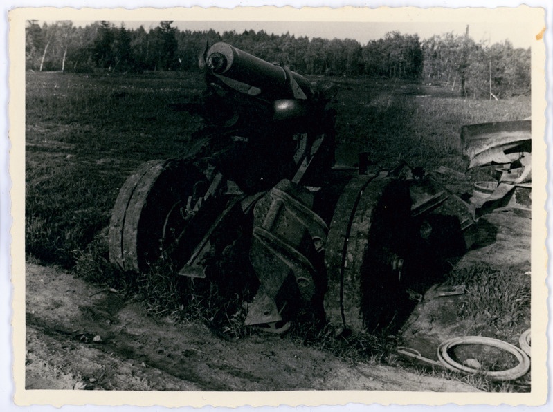 Saksa 150mm kahur M1918, puruks lastud