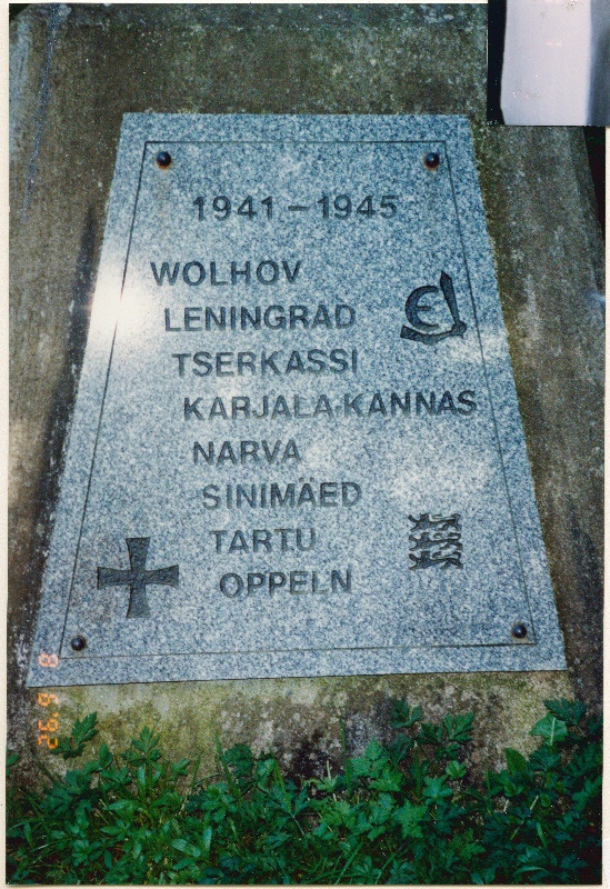 Saksa sõjaväes teeninud eestlaste võitlusteed tähistav mälestusmärk Kanadas.