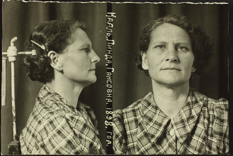 Kaal, Linda Hansu t.(1898). Vangifoto uurimistoimikust.