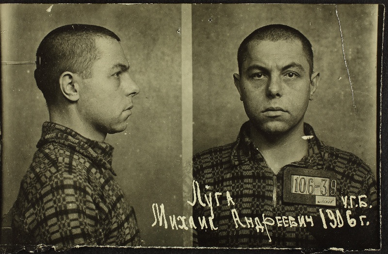 Luga, Mihhail Andrei p. (s. 1906). Vangifoto piiririkkumise uurimistoimikust.