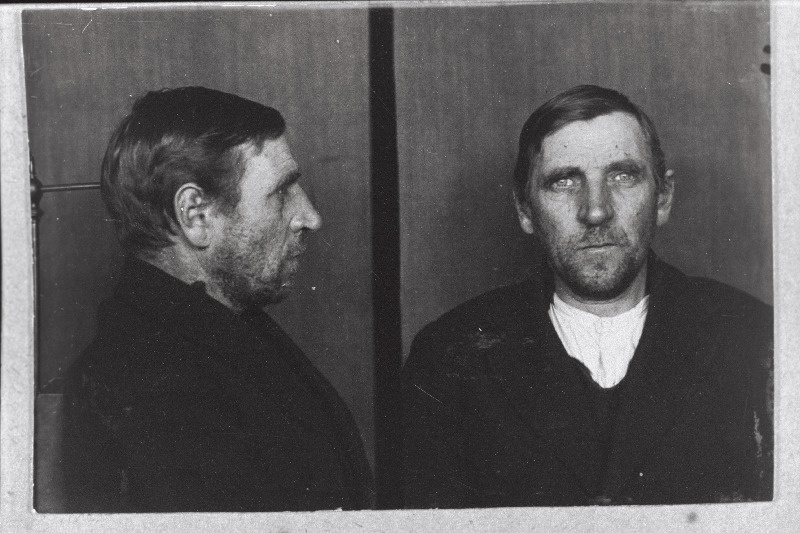 Nõukogude Liidu kasuks spioneerimises kahtlustatav Narva Lina- ja Kalevivabriku metsavaht Adolf Polisinski vahistatuna.
