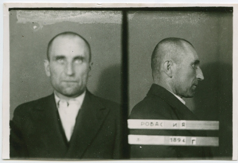 Robas, Johannes Jaani p. (s. 1894). Vangifoto uurimistoimikust.