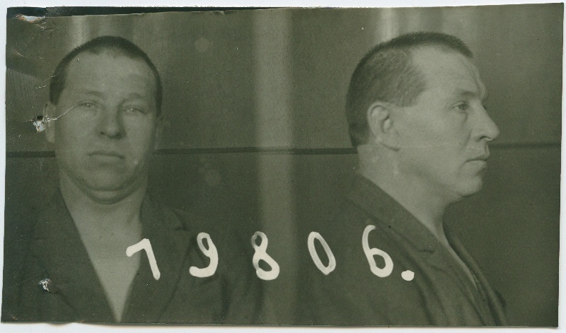 Sintal, August Gustavi p. (s. 1887). Vangifoto uurimistoimikust.