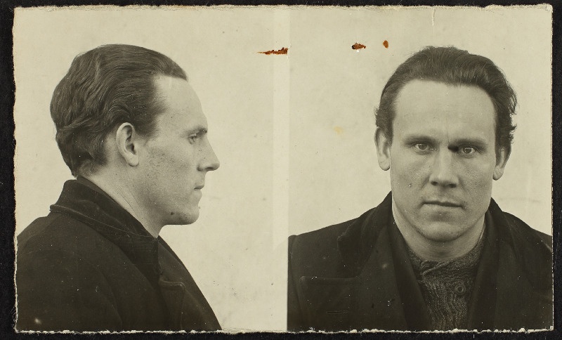 Karl Kukk otse- ja külgvaates (uurimistoimiku foto)