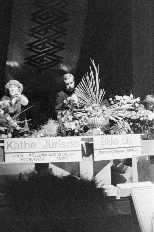 Eesti NSV tuntumate aiandusorganisatsioonide ja Eesti Reklaamifilmi "Spinnakeri" toimetuse organiseeritud roosipidu V.I. Lenini nim. Kultuuri- ja Spordipalees. Vabariigi parimad lilleseadjad Käthe Jürisoo ETKVL-i Põllumajanduslikust Koondisest "Agro" ja Erkko Liiv Teeninduskombinaadist "Ekspress" valmistuvad lilleseadjate konkursiks.
