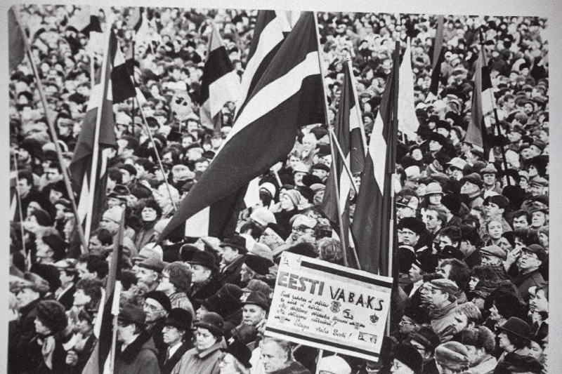 Eestimaa Rahvarinde organiseeritud Eesti iseseisvuspäeva miiting Toompeal.