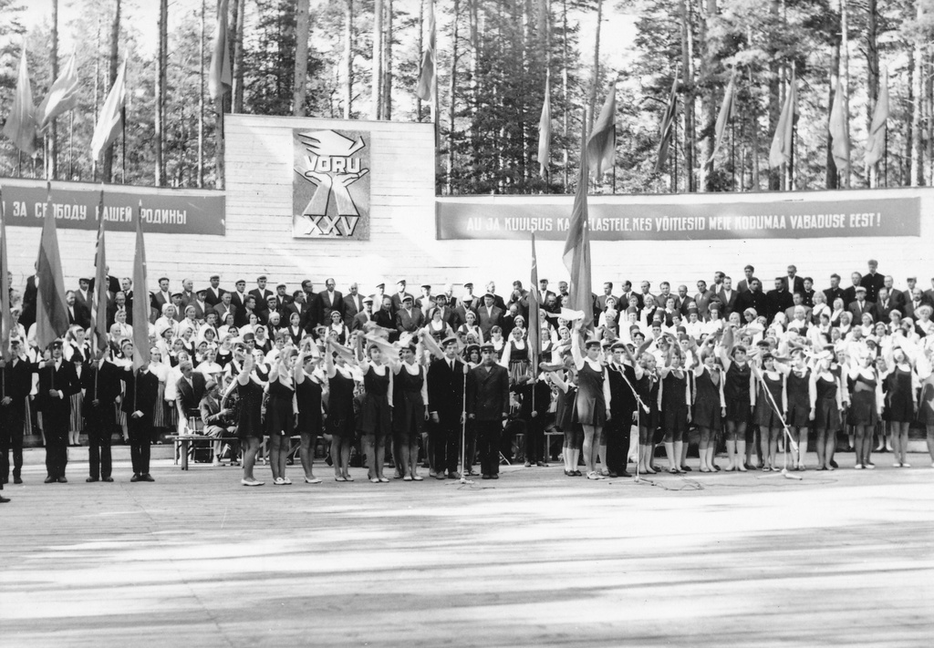 Foto. Võru vabastuspidustuste kontsert Kubija lauluväljakul.