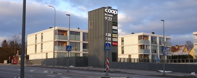 Miiduranna kauplus (lammutatud), vaade Ranna teelt. Arhitekt Meeli Truu, EKE P rephoto