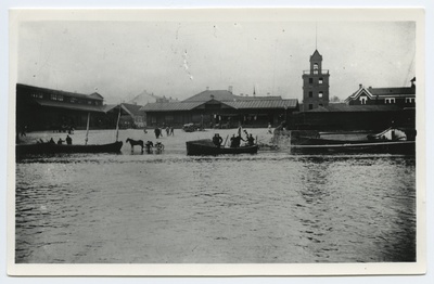 Tartu. Flooding over Emajõel sprayhouse in 1899.  duplicate photo