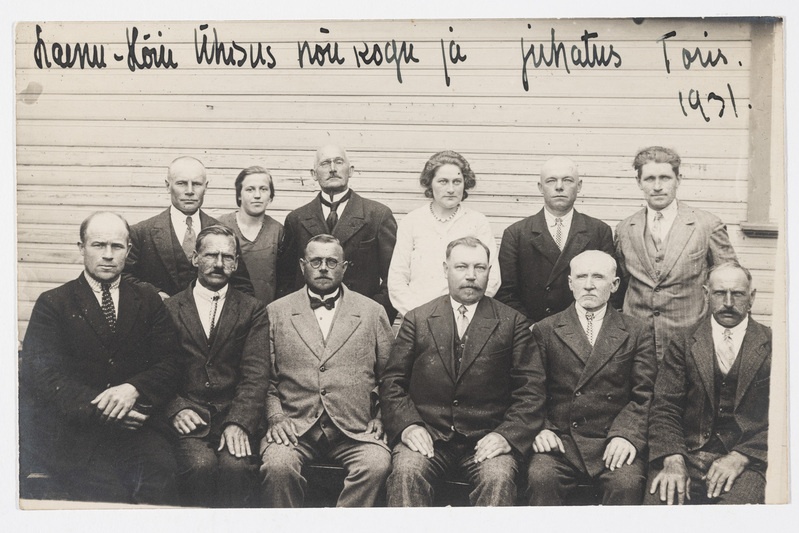 Tori Laenu-Hoiu Ühisuse nõukogu ja juhatus 1931. a.